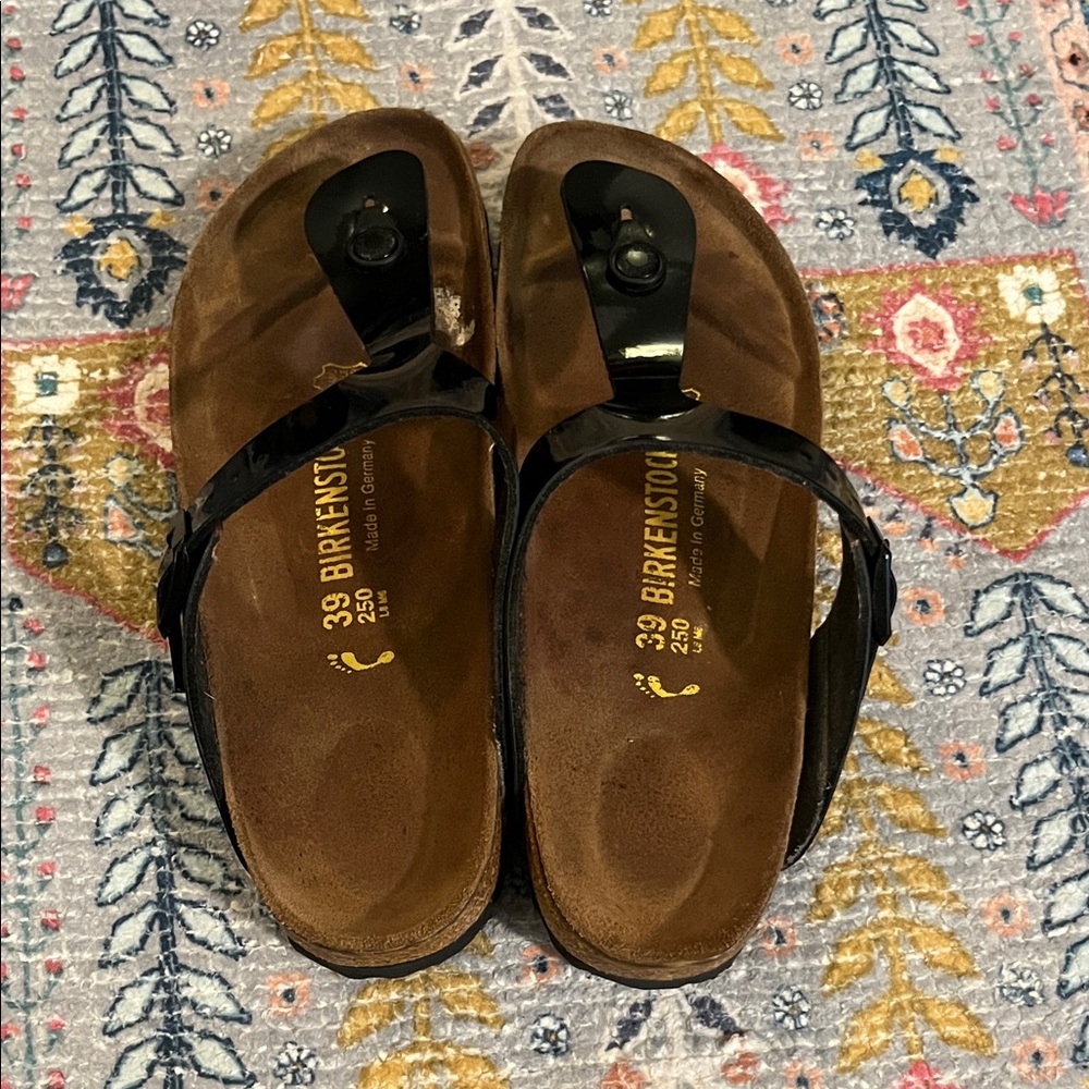 Birkenstock Women's Glossy Black Sandals